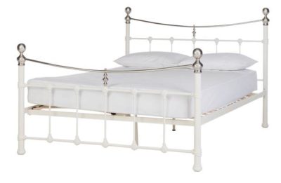 Collection Jayna Kingsize Bed Frame - Ivory.